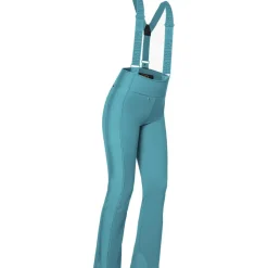 HIGH END softshell salopette skibroek dames turchese*Goldbergh