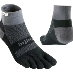 Run Midweight Mini-Crew hardloopsokken black grey*Injinji Best