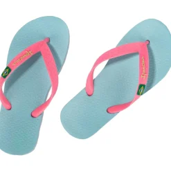Classic Brasil slippers kids blue pink*Ipanema Best