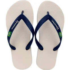 Classic Brasil slippers kids beige blue*Ipanema Best