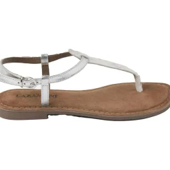 75.625 sandalen dames t-strap silver*Lazamani Outlet