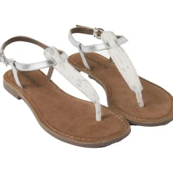 75.625 sandalen dames t-strap silver*Lazamani Outlet