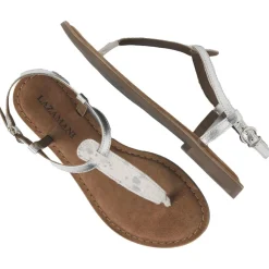 75.625 sandalen dames t-strap silver*Lazamani Outlet