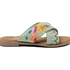 Livia slippers dames mint*Lazamani Clearance