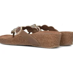 Mara slippers dames beige*Lazamani