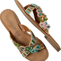 Perla slippers dames beas flower*Lazamani Discount