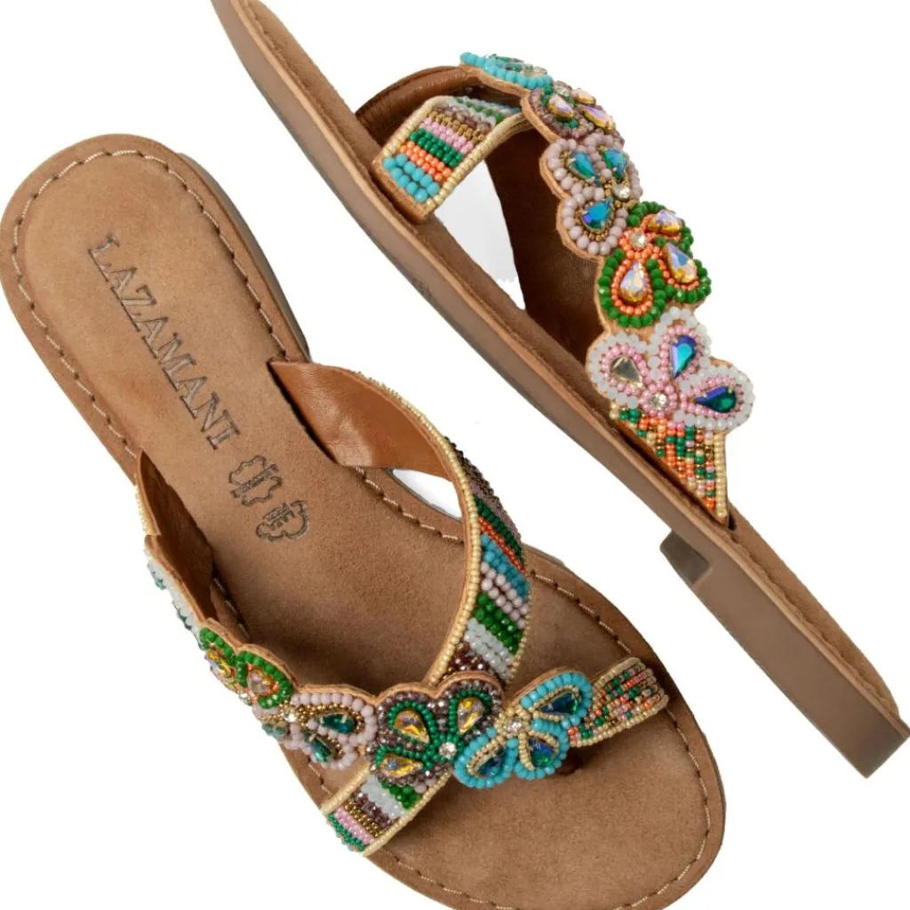 Perla slippers dames beas flower*Lazamani Discount