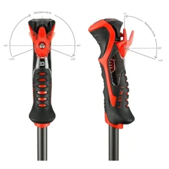 Airfoil 3D skistokken black dark anthracite  bright red*Leki Best