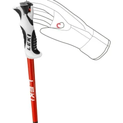 Bold S skistokken dark anthracite bright  red white*Leki Best