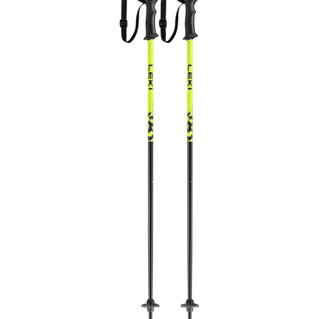 Rider skistokken junior black neon yellow white*Leki Best