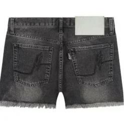 Damaged Denim short dames black*Malelions