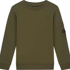Nylon Pocket sweater junior moss green*Malelions Clearance