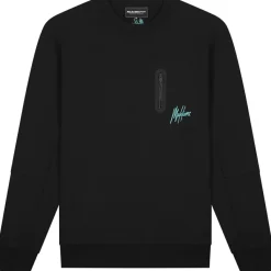 Sport Counter sweater heren black turquoise*Malelions Sale