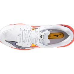 Wave Lightning Z8 indoorschoenen heren white fiery coral 2 citrus*Mizuno Outlet