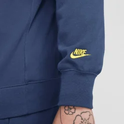 Club FT Crew Bolt sweater heren midnight navy  lightening*Nike Discount