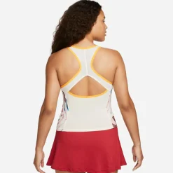 Court Dri-FIT Slam tennis tanktop dames white coconut milk sundial black*Nike