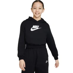 Sportswear Club fleece hoodie junior black white*Nike New