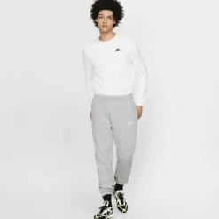 Sportswear Club Fleece joggingbroek heren dark  greyheather matte silver white*Nike Best