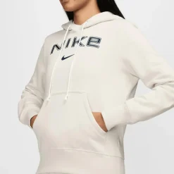 Sportswear Phoenix Fleece Logo hoodie dames light  orewood brown white armor*Nike New