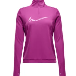 Swoosh hardloopshirt dames hot fuchsia light wild mango*Nike Outlet
