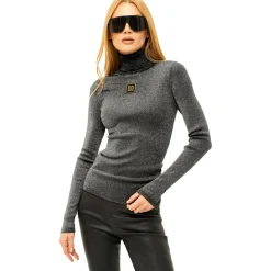 Noroton Shiny sweater dames black*NIKKIE Best