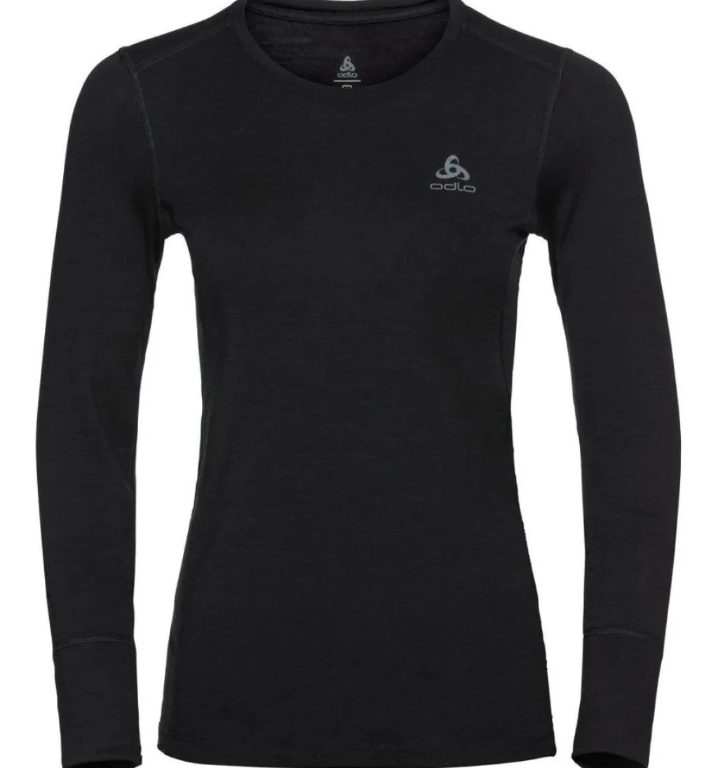 Natural 100 Merino Warm LS thermoshirt dames black*ODLO Clearance