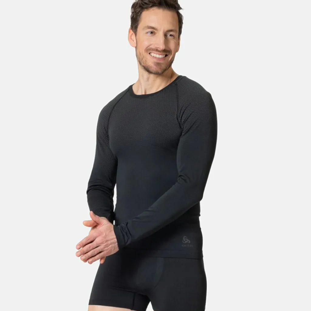 Performance Light Eco LS thermoshirt heren black*ODLO Outlet