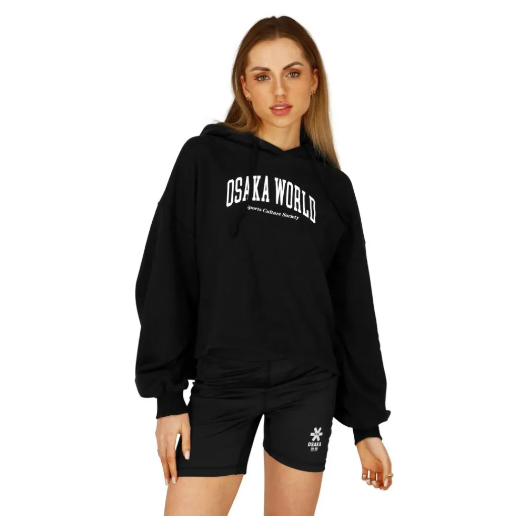 Cropped hoodie dames black*Osaka
