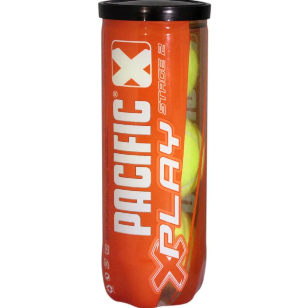 X Play Stage 2 tennisballen 3-pack oranje groen*Pacific