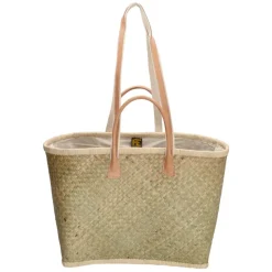  Penjy rieten strandtas natuur*PE Florence
