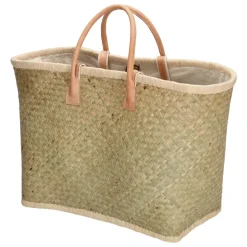 Penjy rieten strandtas natuur*PE Florence