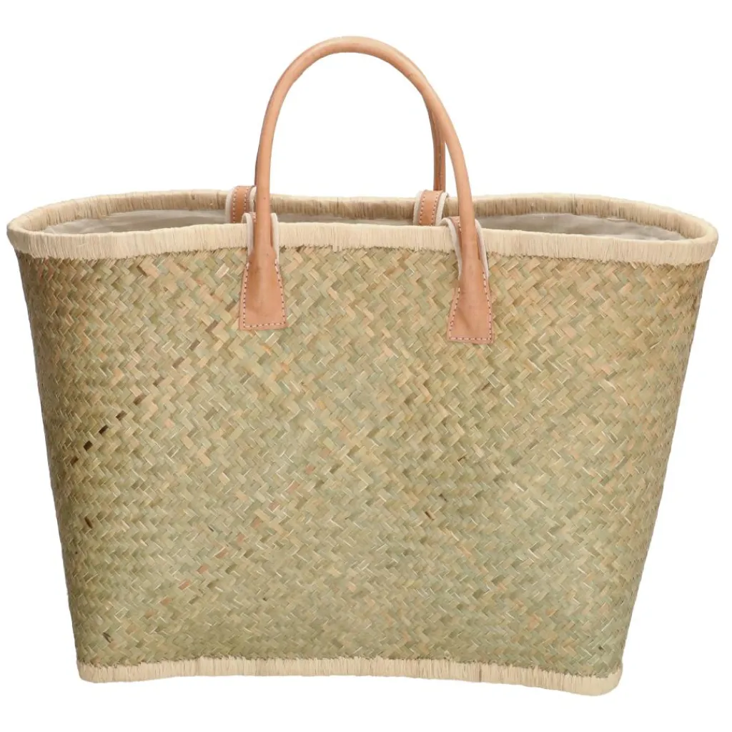 Penjy rieten strandtas natuur*PE Florence