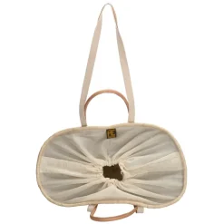 Penjy rieten strandtas natuur*PE Florence