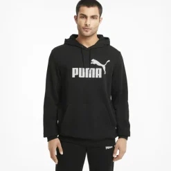 Essentials Big Logo hoodie heren black*Puma Clearance