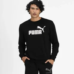 Essentials Big Logo sweater heren black*Puma Clearance