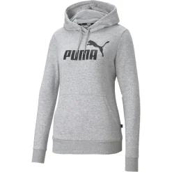 Essentials Logo hoodie dames light grey heather*Puma Clearance