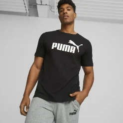 Essentials Logo shirt heren black*Puma New