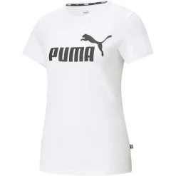 Essentials Logo shirt dames white*Puma Hot