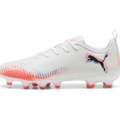 Future 8 Play FG - AG voetbalschoenen junior white black glowing red*Puma Clearance