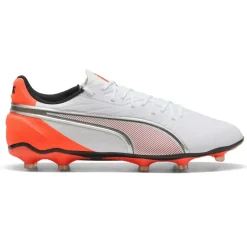 King Match FG - AG voetbalschoenen white silver glowing red*Puma New