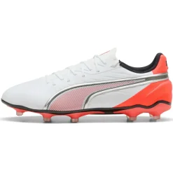 King Match FG - AG voetbalschoenen white silver glowing red*Puma New