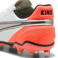 King Match FG - AG voetbalschoenen white silver glowing red*Puma New