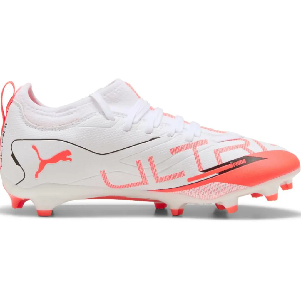 ULTRA 5 MATCH FG AG voetbalschoenen junior white black glowing red*Puma Discount