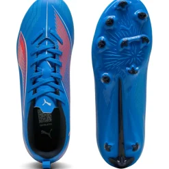 Ultra 6 Play FG - AG voetbalschoenen junior ultra blue white glowing red*Puma Sale