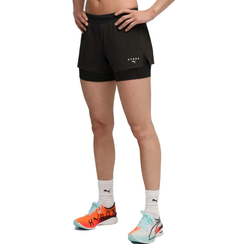 x HYROX 2 in 1 short dames black*Puma Hot