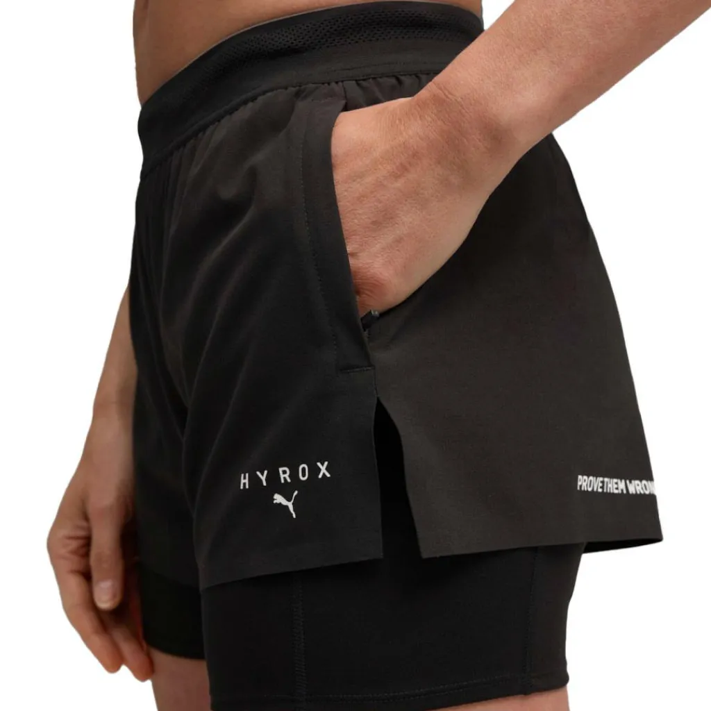 x HYROX 2 in 1 short dames black*Puma Hot