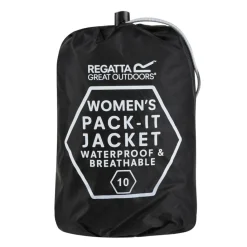 Pack It III regenjas dames black*Regatta Online