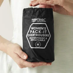 Pack It regenbroek dames black*Regatta Online