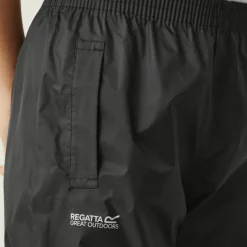 Pack It regenbroek junior black*Regatta Clearance