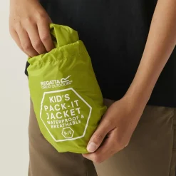 Pack It regenjas junior grenoble green*Regatta Clearance